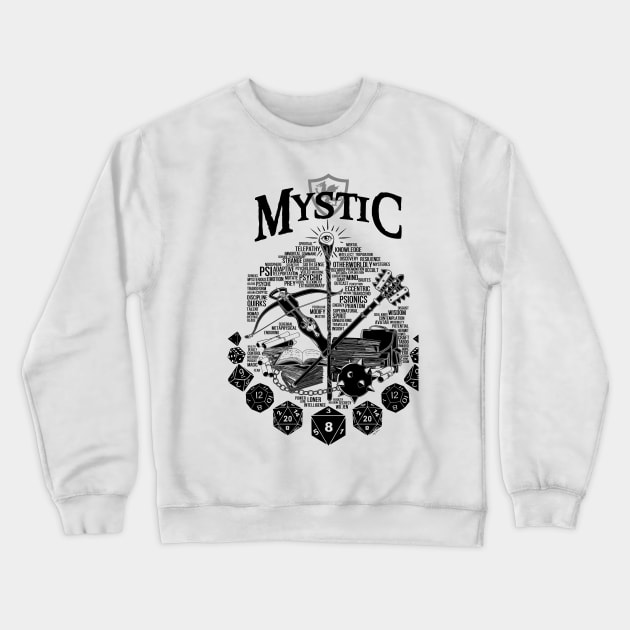 RPG Class Series: Mystic - Black Version Crewneck Sweatshirt by Milmino